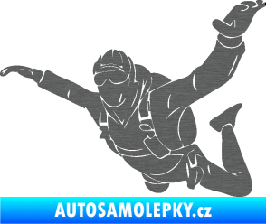 Samolepka Parašutista 004 levá škrábaný titan