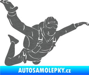 Samolepka Parašutista 004 pravá škrábaný titan