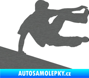 Samolepka Parkour 001 pravá škrábaný titan