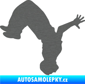 Samolepka Parkour 003 pravá škrábaný titan