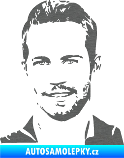 Samolepka Paul Walker 001 levá škrábaný titan