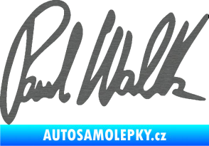 Samolepka Paul Walker 002 podpis škrábaný titan