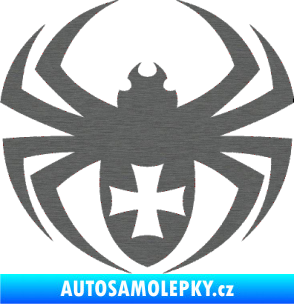 Samolepka Pavouk 004 křižák škrábaný titan