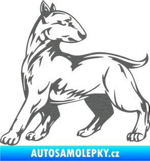 Samolepka Pes 011 levá škrábaný titan