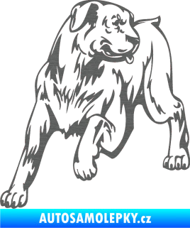Samolepka Pes 020 levá škrábaný titan