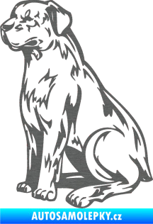 Samolepka Pes 032 levá škrábaný titan