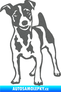 Samolepka Pes 144 levá Jack Russel terier škrábaný titan