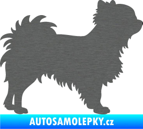 Samolepka Pes 156 pravá čivava škrábaný titan