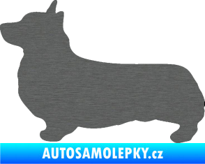 Samolepka Pes 164 levá Welsh Corgi Pembroke škrábaný titan