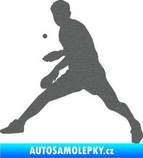 Samolepka Ping pong 002 levá škrábaný titan