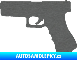 Samolepka Pistole 001 levá škrábaný titan