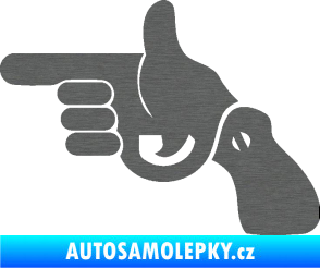 Samolepka Pistole 002 levá han gun škrábaný titan