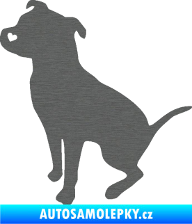 Samolepka Pitbull 005 levá škrábaný titan