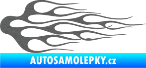 Samolepka Plameny 008 škrábaný titan