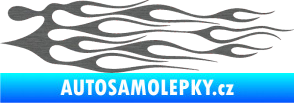 Samolepka Plameny 014 škrábaný titan