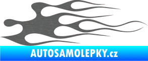 Samolepka Plameny 016 škrábaný titan