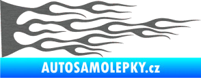 Samolepka Plameny 030 škrábaný titan