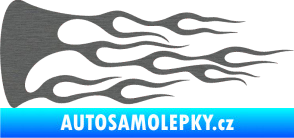 Samolepka Plameny 039 škrábaný titan