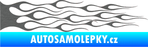 Samolepka Plameny 050 škrábaný titan