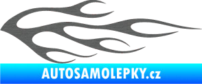 Samolepka Plameny 058 škrábaný titan