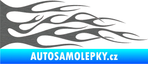 Samolepka Plameny 072 škrábaný titan