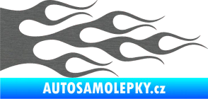 Samolepka Plameny 088 škrábaný titan