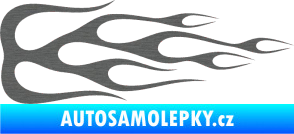 Samolepka Plameny 089 škrábaný titan