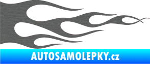 Samolepka Plameny 090 škrábaný titan