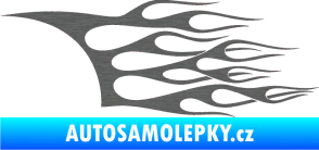 Samolepka Plameny 094 škrábaný titan