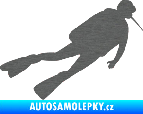 Samolepka Potápěč 006 pravá škrábaný titan