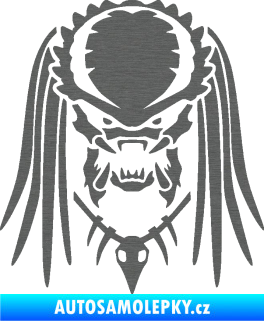 Samolepka Predátor 001  škrábaný titan