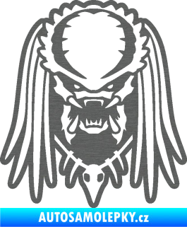 Samolepka Predátor 002 škrábaný titan
