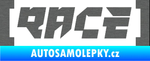 Samolepka Race nápis škrábaný titan