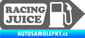 Samolepka Racing juice symbol tankování škrábaný titan
