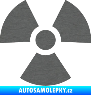 Samolepka Radioactive 001 radiace škrábaný titan