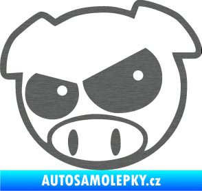 Samolepka Rally pig 002 levá škrábaný titan