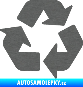 Samolepka Recyklace 001 symbol škrábaný titan