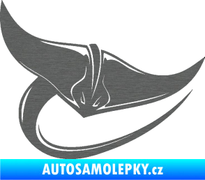 Samolepka Rejnok 001 pravá škrábaný titan
