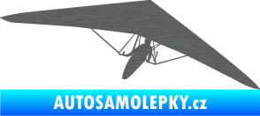 Samolepka Rogalo 001 pravá škrábaný titan