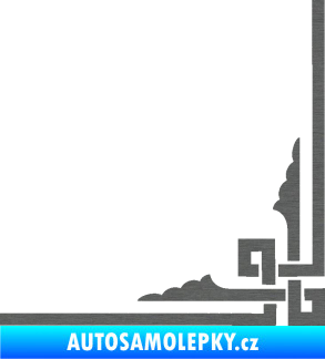 Samolepka Rohová samolepka 003 levá škrábaný titan