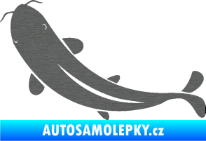 Samolepka Ryba 001 levá škrábaný titan