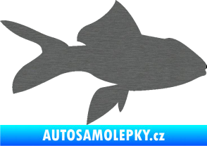 Samolepka Ryba 002 pravá škrábaný titan