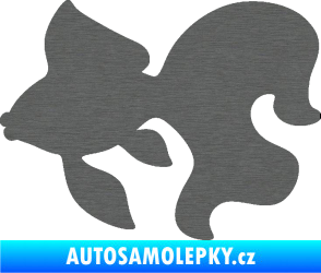 Samolepka Ryba 019 levá závojnatka škrábaný titan