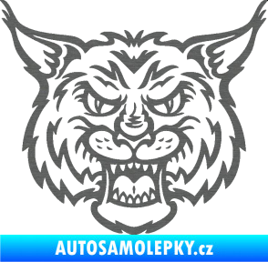 Samolepka Rys 001 škrábaný titan