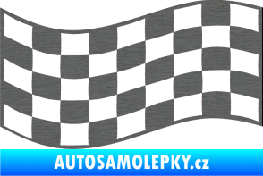 Samolepka Šachovnice 010 škrábaný titan