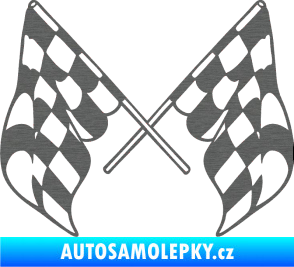 Samolepka Šachovnice 070 škrábaný titan