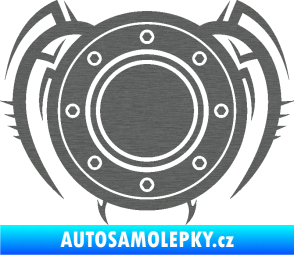 Samolepka Samolepka na víčko od nádrže 001 škrábaný titan