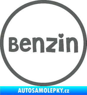Samolepka Samolepka na víčko od nádrže 009 benzín škrábaný titan