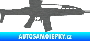 Samolepka Samopal 002 pravá škrábaný titan