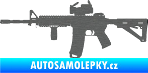 Samolepka Samopal 003 levá škrábaný titan